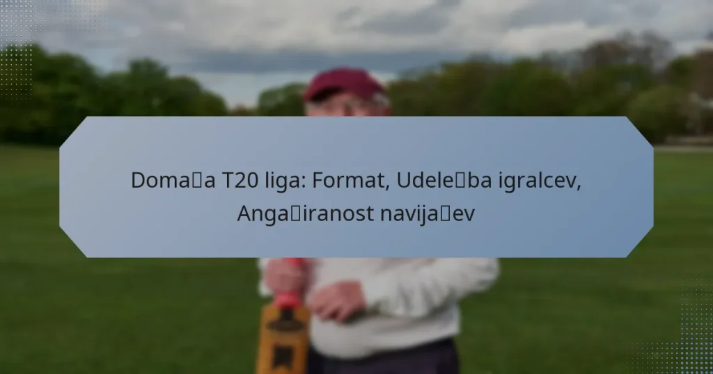 Domača T20 liga: Format, Udeležba igralcev, Angažiranost navijačev