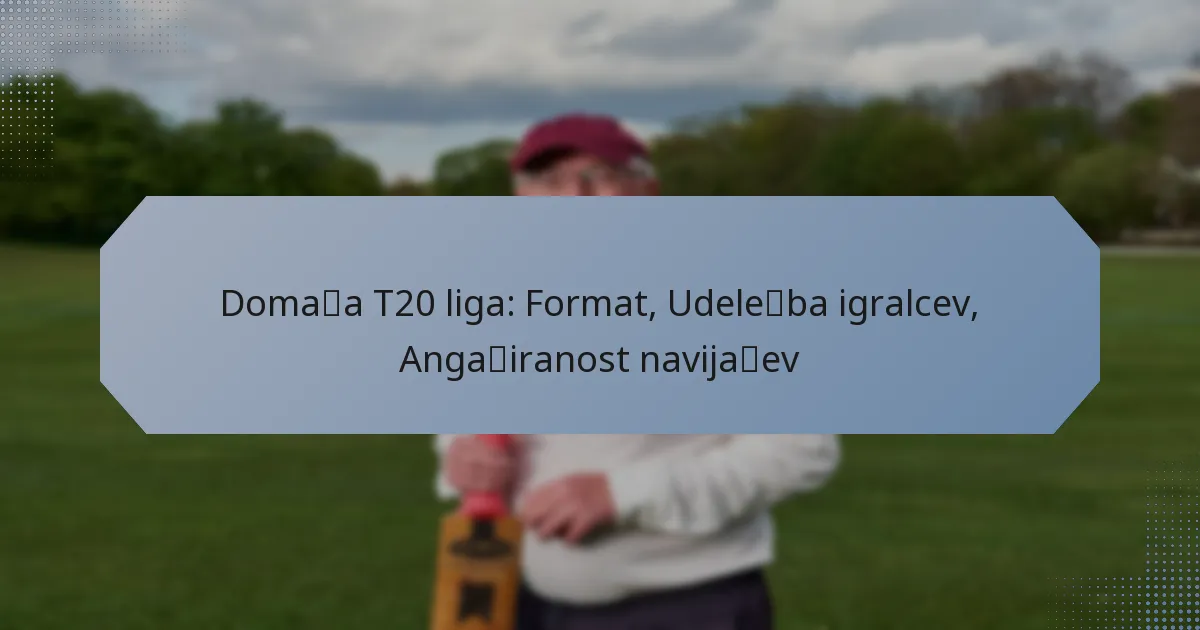 Domača T20 liga: Format, Udeležba igralcev, Angažiranost navijačev