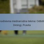 Enodnevna mednarodna tekma: Odbitki, Inningi, Pravila
