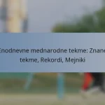 Enodnevne mednarodne tekme: Znane tekme, Rekordi, Mejniki