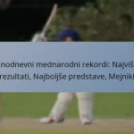 Enodnevni mednarodni rekordi: Najvišji rezultati, Najboljše predstave, Mejniki