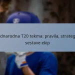 Mednarodna T20 tekma: pravila, strategije, sestave ekip