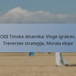 ODI Timska dinamika: Vloge igralcev, Trenerske strategije, Morala ekipe