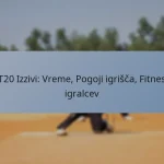 T20 Izzivi: Vreme, Pogoji igrišča, Fitnes igralcev