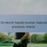 T20 rekordi: Najvišji rezultati, Najboljše predstave, Mejniki