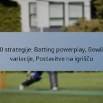 T20 strategije: Batting powerplay, Bowling variacije, Postavitve na igrišču