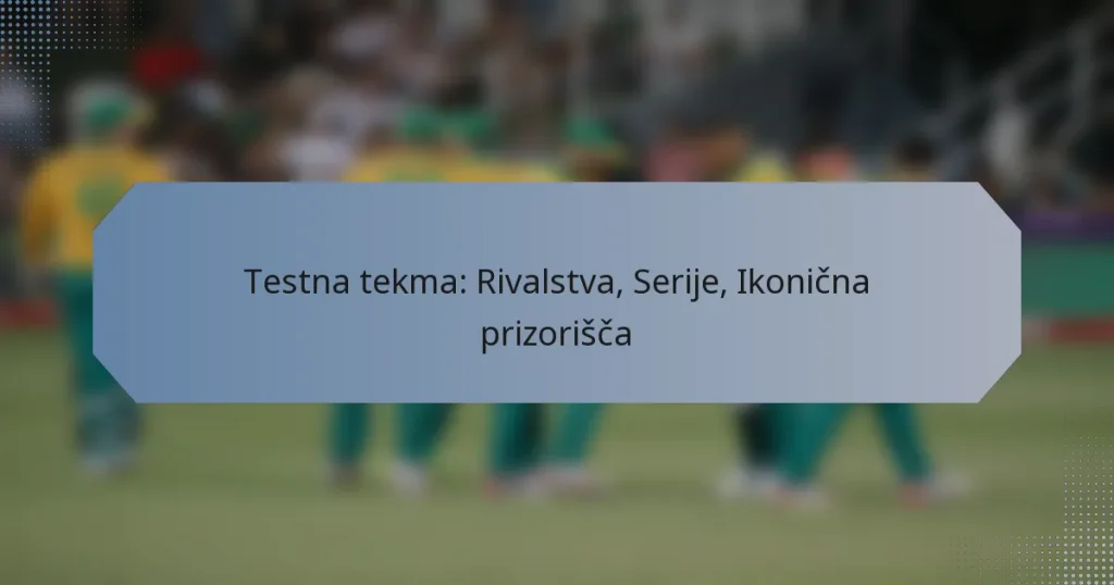 Testna tekma: Rivalstva, Serije, Ikonična prizorišča