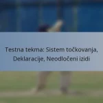 Testna tekma: Sistem točkovanja, Deklaracije, Neodločeni izidi