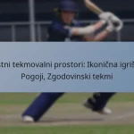 Testni tekmovalni prostori: Ikonična igrišča, Pogoji, Zgodovinski tekmi