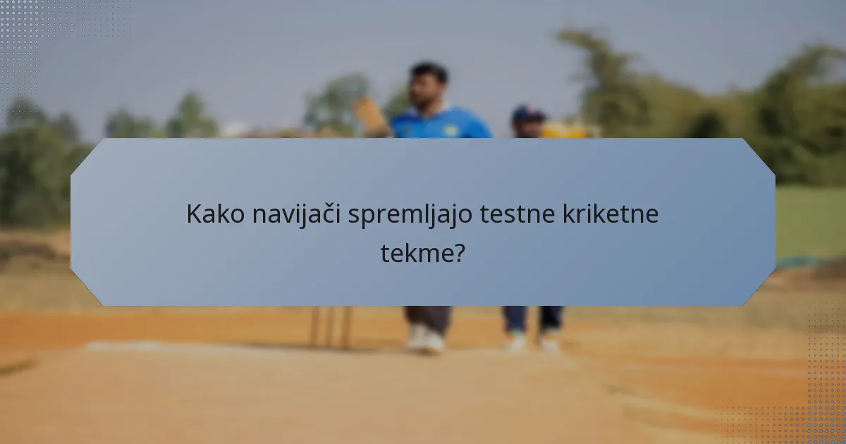Kako navijači spremljajo testne kriketne tekme?